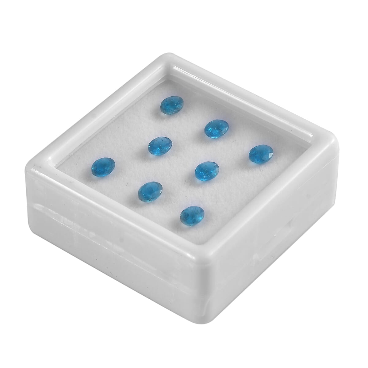 AA Malgache Neon Apatite Assorted Box (Ovl 5x4 mm) 3.00 ctw Loose Gemstone image number 2