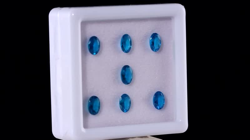 AA Malgache Neon Apatite Assorted Box (Ovl 6x4 mm) 3.00 ctw Loose Gemstone