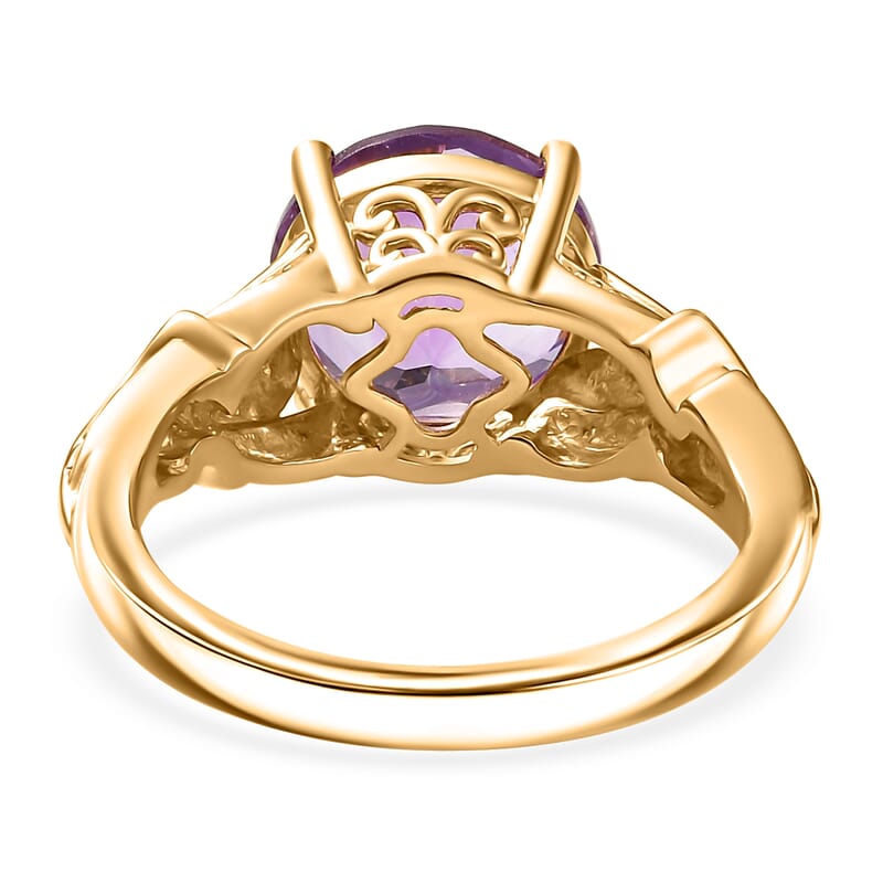 D'Joy Moroccan Rose 3.70 ctw Celestial Bloom Ring in 18K Vermeil Yellow Gold Over Sterling Silver (Size 10.0)
