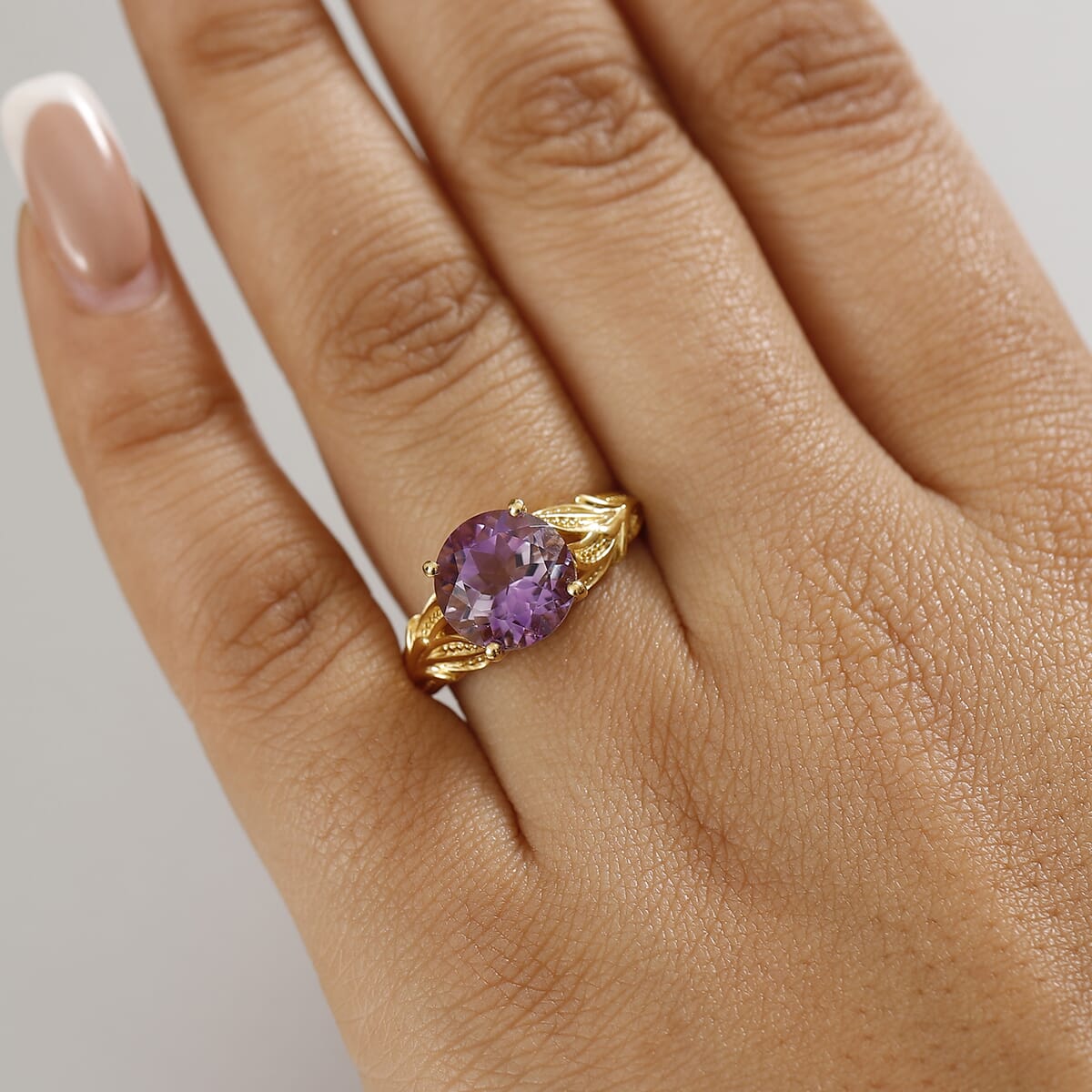 D'Joy Moroccan Rose 3.70 ctw Celestial Bloom Ring in 18K Vermeil Yellow Gold Over Sterling Silver (Size 6.0) image number 2