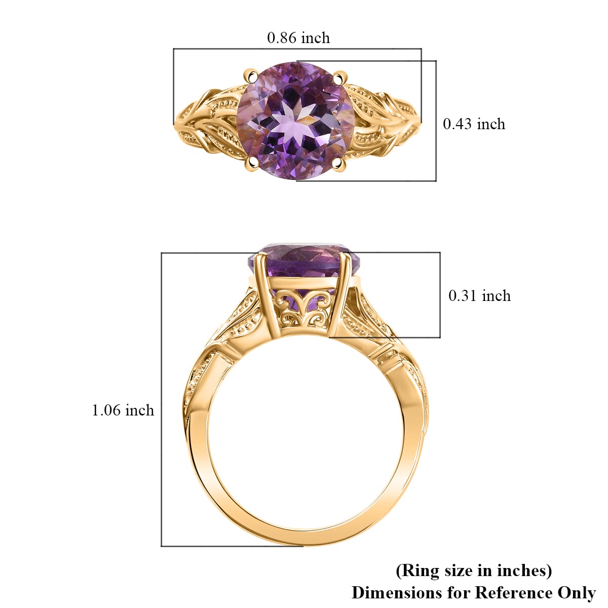 D'Joy Moroccan Rose 3.70 ctw Celestial Bloom Ring in 18K Vermeil Yellow Gold Over Sterling Silver (Size 6.0) image number 5