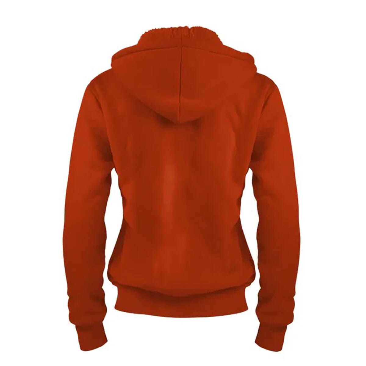 Hanton Rust Sherpa Lined Zip Front Hoodie - L image number 1