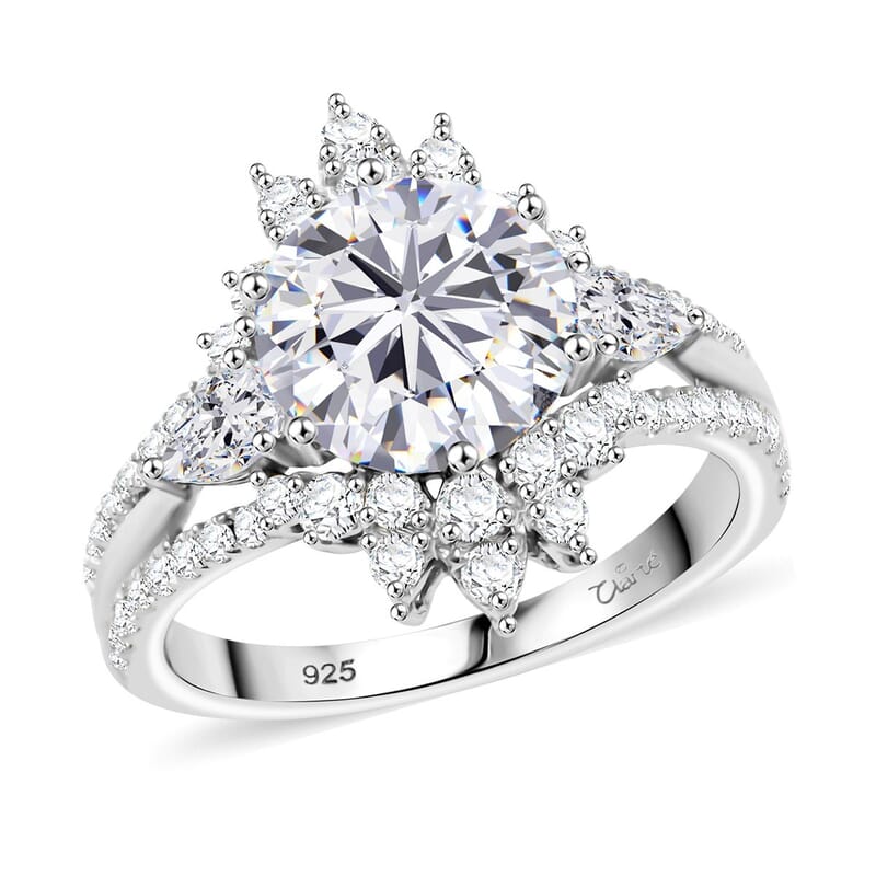 Clarte Eternal Collection Moissanite Ring in Sterling Silver 3.50 ctw (Size 10.0)