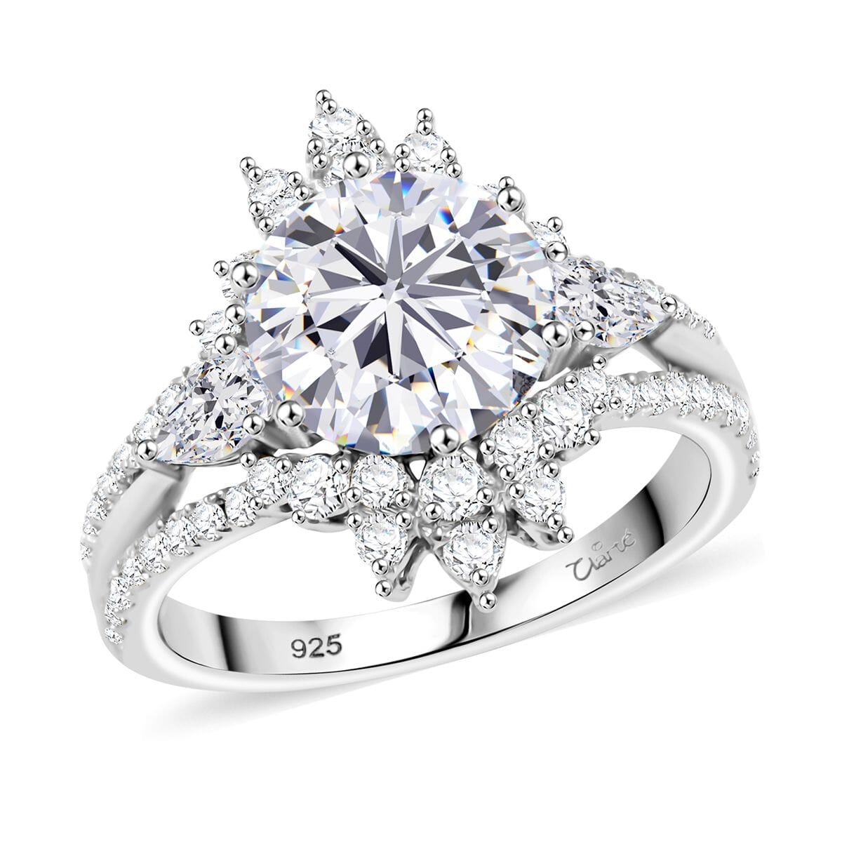 Clarte Eternal Collection Moissanite 3.50 ctw Ring in Sterling Silver (Size 7.0) image number 0