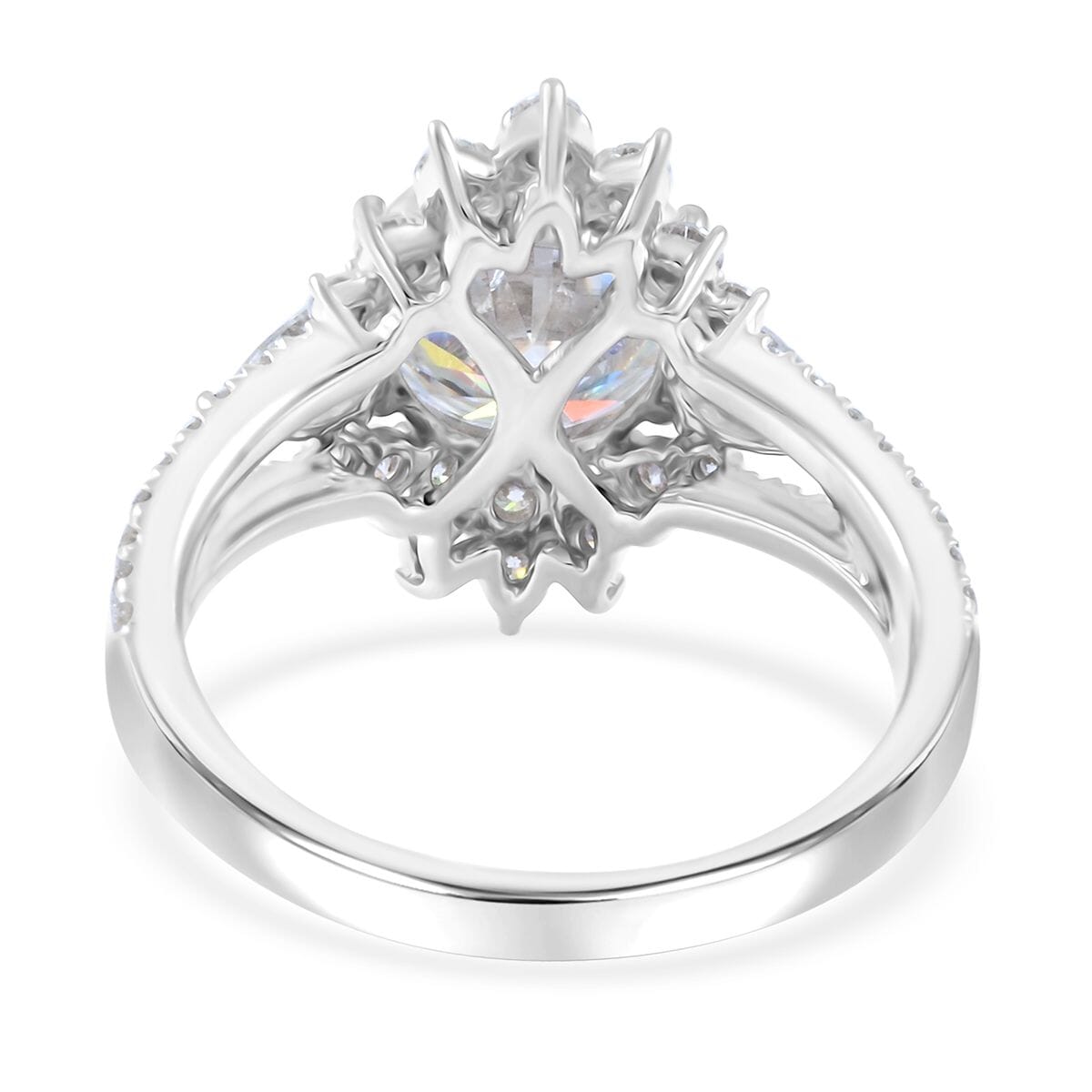 Clarte Eternal Collection Moissanite 3.50 ctw Ring in Sterling Silver (Size 7.0) image number 4