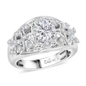 Clarte Aurora Collection Moissanite 1.25 ctw Ring in Sterling Silver (Size 10.0)