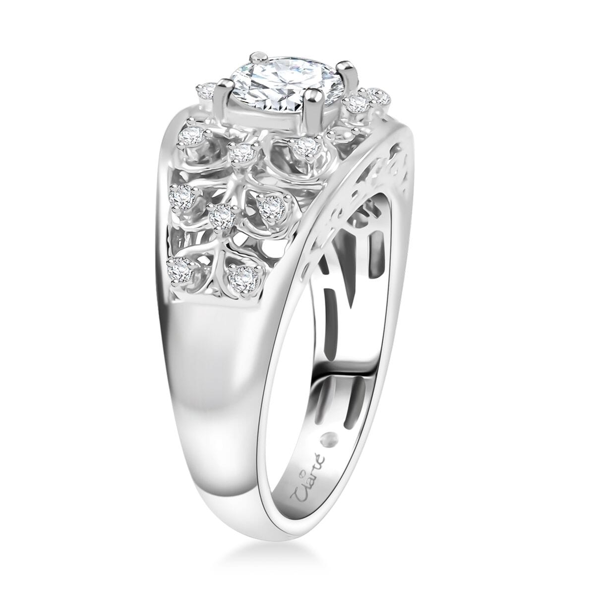 Clarte Aurora Collection Moissanite 1.25 ctw Ring in Sterling Silver (Size 6.0) image number 3