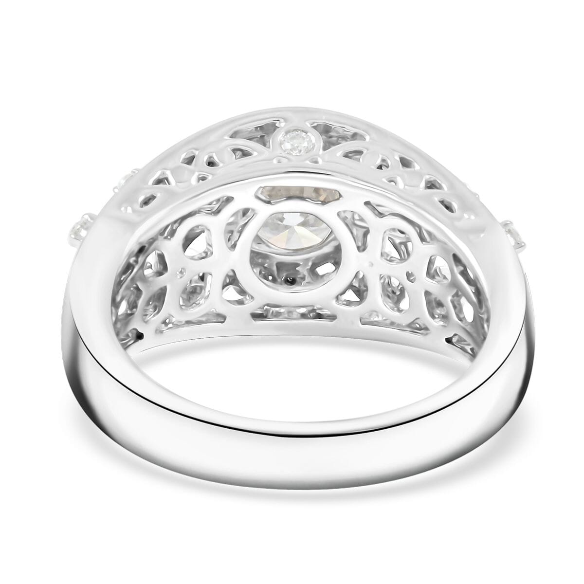 Clarte Aurora Collection Moissanite 1.25 ctw Ring in Sterling Silver (Size 6.0) image number 4