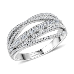 Clarte Dew Collection Moissanite 0.55 ctw Band Ring in Sterling Silver (Size 10.0)