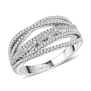 Clarte Dew Collection Moissanite 0.55 ctw Band Ring in Sterling Silver (Size 6.0)