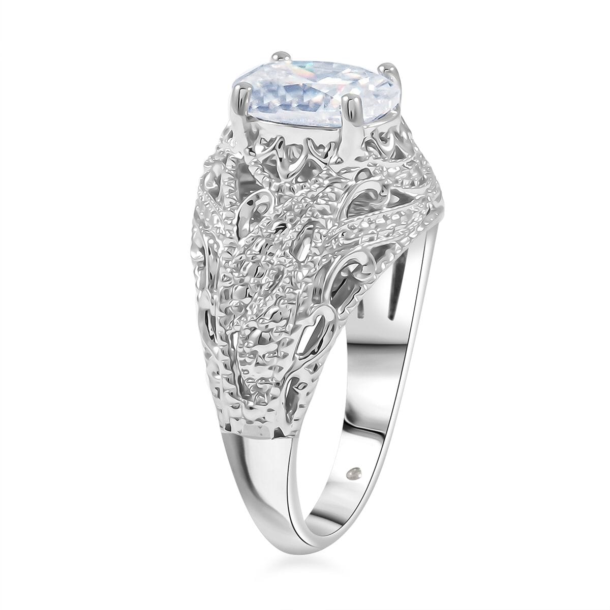 Clarte Harmony Collection Moissanite 1.90 ctw Ring in Sterling Silver (Size 6.0) image number 3