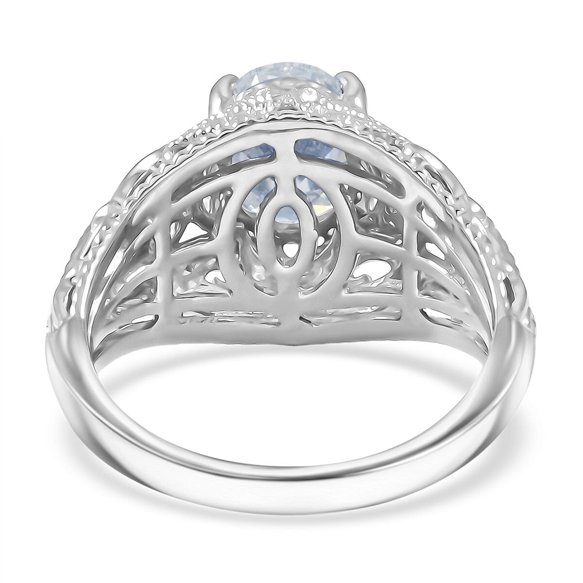 Clarte Harmony Collection Moissanite 1.90 ctw Ring in Sterling Silver (Size 6.0) image number 4