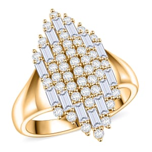 Clarte Ballerina Collection Moissanite 1.35 ctw Ring in 14K Yellow Gold Over Sterling Silver (Size 7.0)