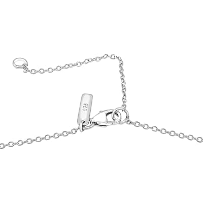 Clarte Serpent Collection Moissanite 0.20 ctw Necklace in Sterling Silver 18-20 Inches