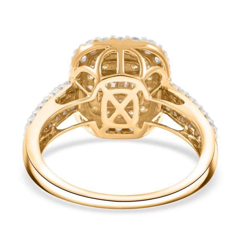 Natural Yellow and White Diamond 1.00 ctw Ring in 14K Yellow Gold (Size 10.0)