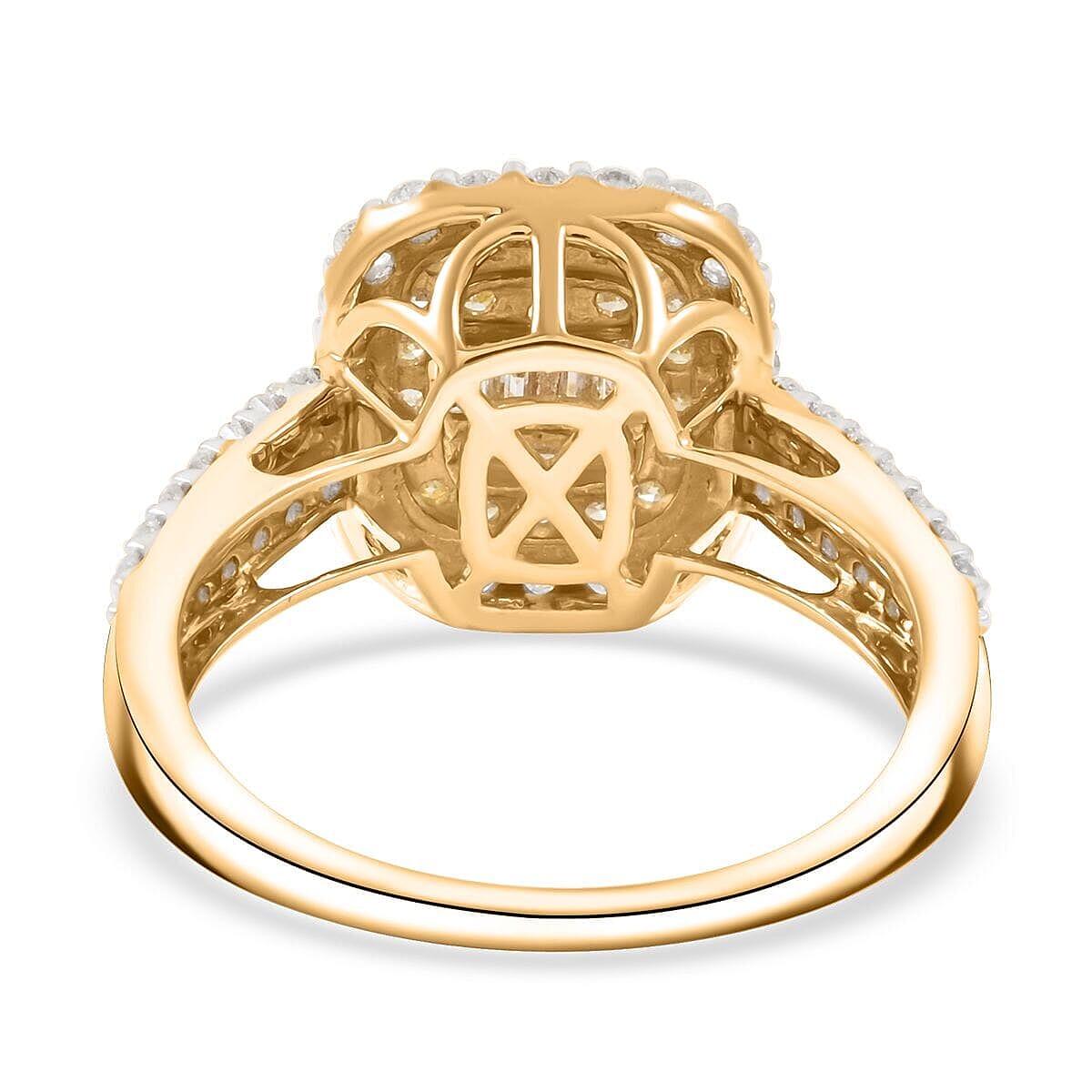 Natural Yellow and White Diamond 1.00 ctw Ring in 14K Yellow Gold (Size 7.5) image number 4