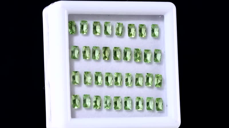 AA Peridot Arizona Assorted Box (Cush 5x3 mm) 10.00 ctw Loose Gemstone