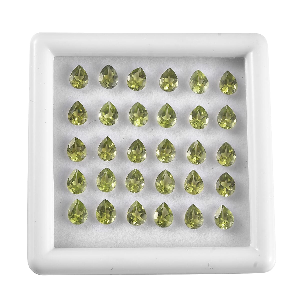 AA Peridot Arizona Assorted Box (Pear 5x4 mm) 10.00 ctw Loose Gemstone