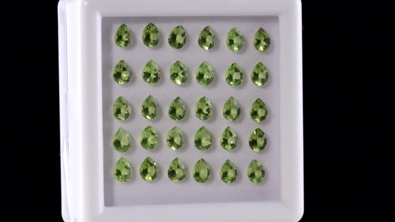 AA Peridot Arizona Assorted Box (Pear 5x4 mm) 10.00 ctw Loose Gemstone