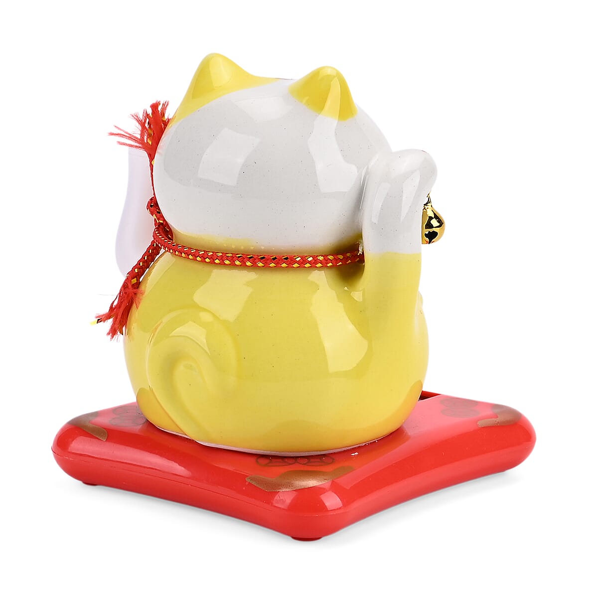 Ceramic Solar Money Cat Decoration - Rolling in Money image number 3