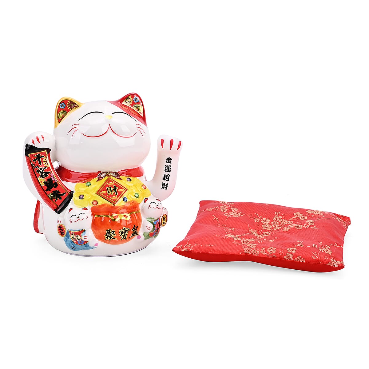 Ceramic Money Cat Decoration Shengyixinlong - Treasure Bowl (2xAAA Not Included) image number 0
