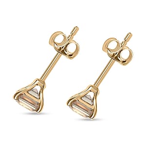 Luxoro AAA Asscher Cut Turkizite 1.50 ctw Stud Earrings in 10K Yellow Gold