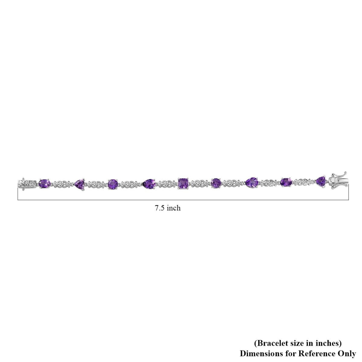 Karis Moroccan Rose 7.00 ctw Vintage Elegance Bracelet in Platinum Bond (6.50 In) image number 4