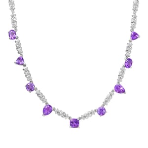 Karis Moroccan Rose 7.75 ctw Vintage Elegance Necklace in Platinum Bond (18 Inches)