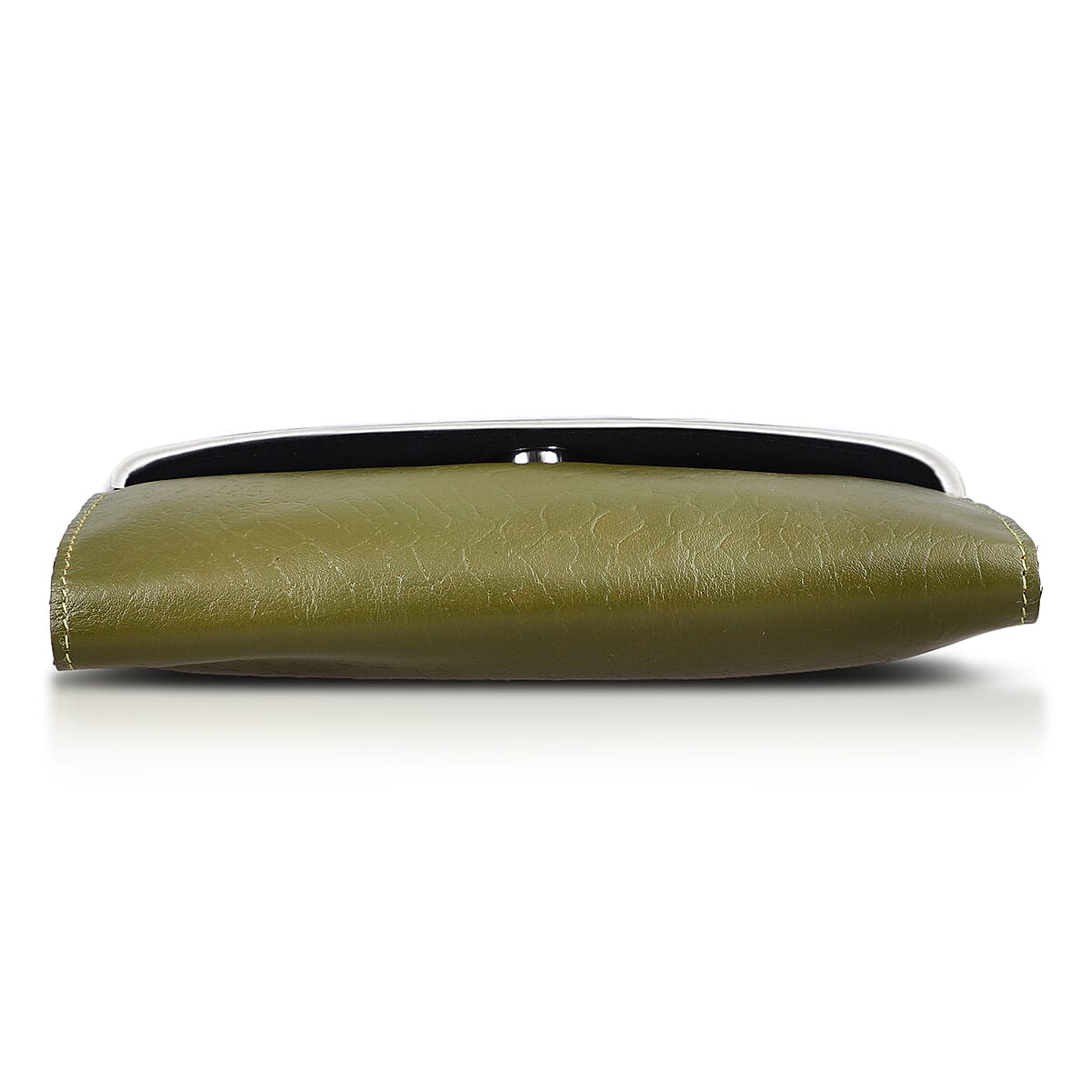 Green 100% Genuine Leather Flap Closure Crossbody Bag image number 7