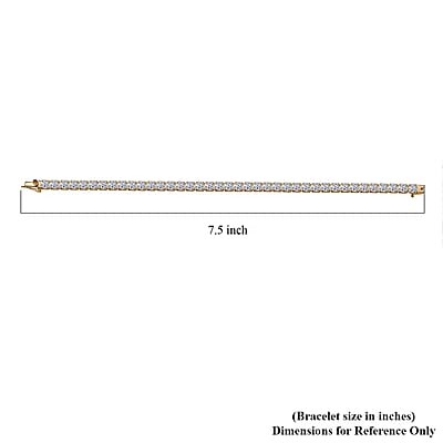 Luxuriant Lab Grown Diamond E-F, VS 9.90 ctw Lustrous Harmony Bracelet in 14K Yellow Gold (7.25 In)