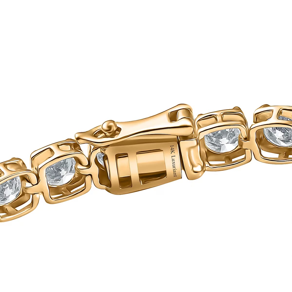 Luxuriant Lab Grown Diamond E-F, VS 9.90 ctw Lustrous Harmony Bracelet in 14K Yellow Gold (7.25 In) image number 7