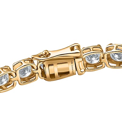 Luxuriant Lab Grown Diamond E-F, VS 9.90 ctw Lustrous Harmony Bracelet in 14K Yellow Gold (7.25 In)