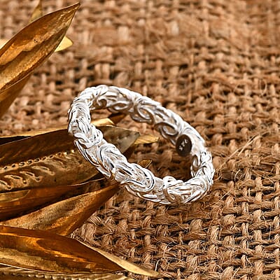 Bali Legacy Byzantine Ring in Sterling Silver (Size 11.0) 4.25 Grams