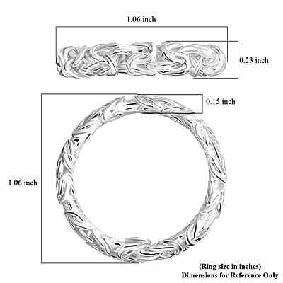 Bali Legacy Byzantine Ring in Sterling Silver (Size 11.0) 4.25 Grams