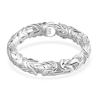 Bali Legacy Byzantine Ring in Sterling Silver (Size 5.0) 4.25 Grams
