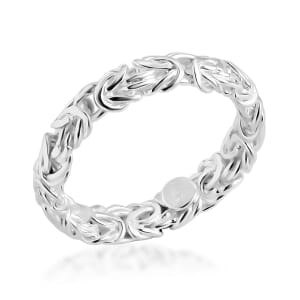 Bali Legacy Byzantine Ring in Sterling Silver (Size 7.0) 4.25 Grams