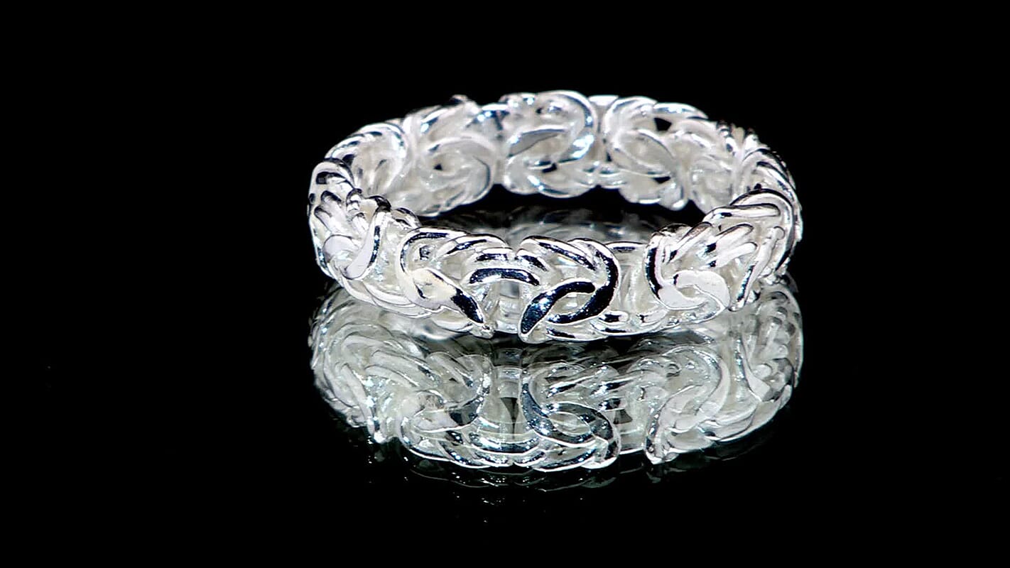 Bali Legacy Byzantine Ring in Sterling Silver (Size 10.0) 4.25 Grams