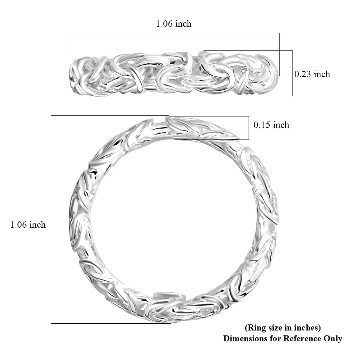 Bali Legacy Byzantine Ring in Sterling Silver (Size 7.0) 4.25 Grams image number 5
