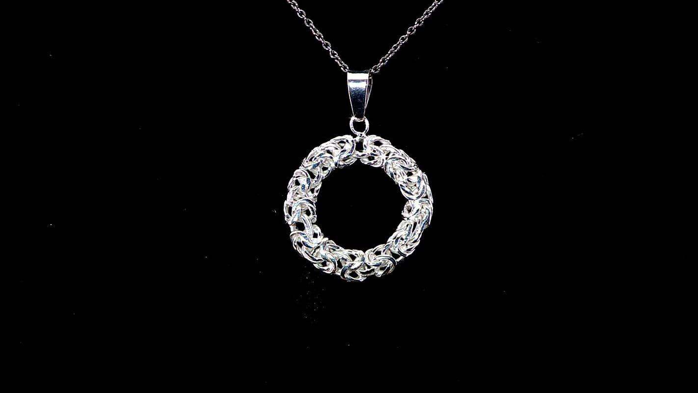 Bali Legacy Byzantine Pendant without Chain in Sterling Silver 6.30 Grams