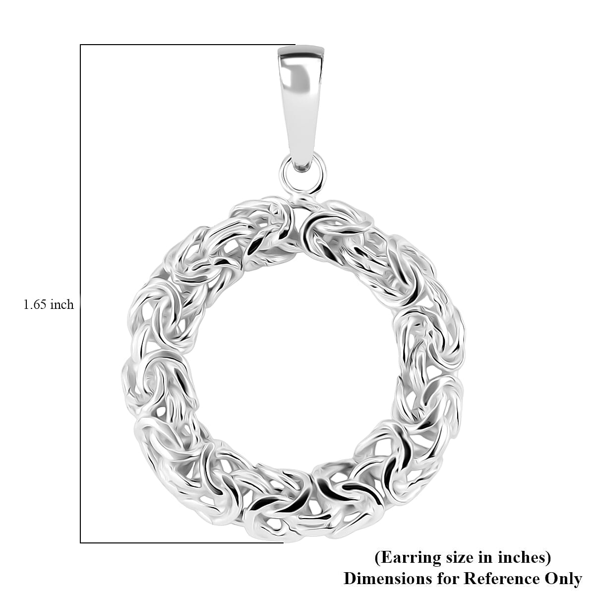 Bali Legacy Byzantine Pendant without Chain in Sterling Silver 6.30 Grams image number 4