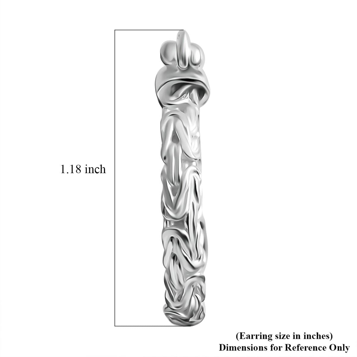 Bali Legacy Byzantine Hoop Earrings in Sterling Silver 7.20 Grams image number 5