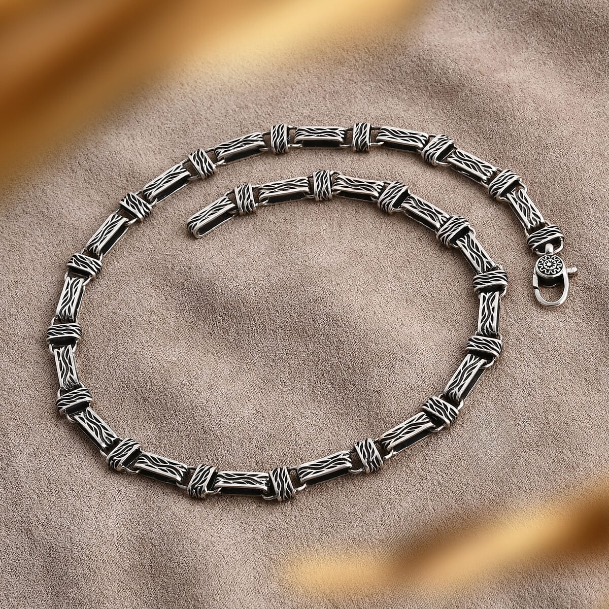 Bali Legacy Barong Link Chain Necklace in Sterling Silver 48.80 Grams 20 Inches image number 1