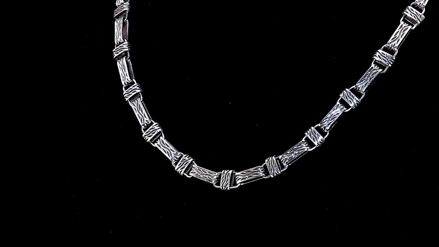 Bali Legacy Barong Link Chain Necklace in Sterling Silver 48.80 Grams 20 Inches
