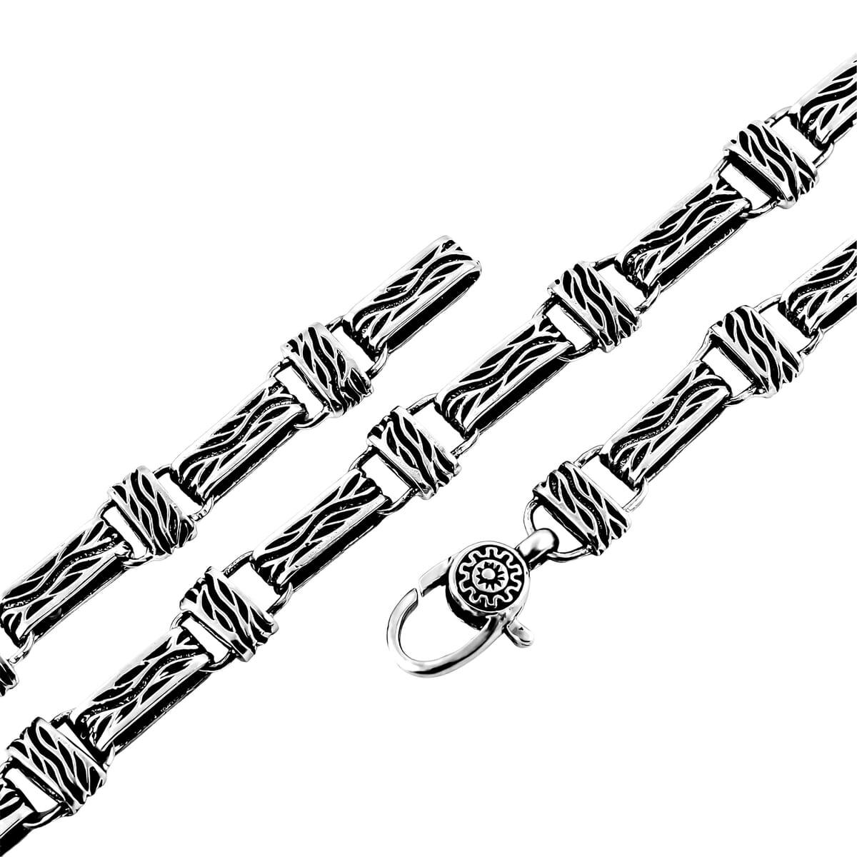 Bali Legacy Barong Link Chain Necklace in Sterling Silver 48.80 Grams 20 Inches image number 5