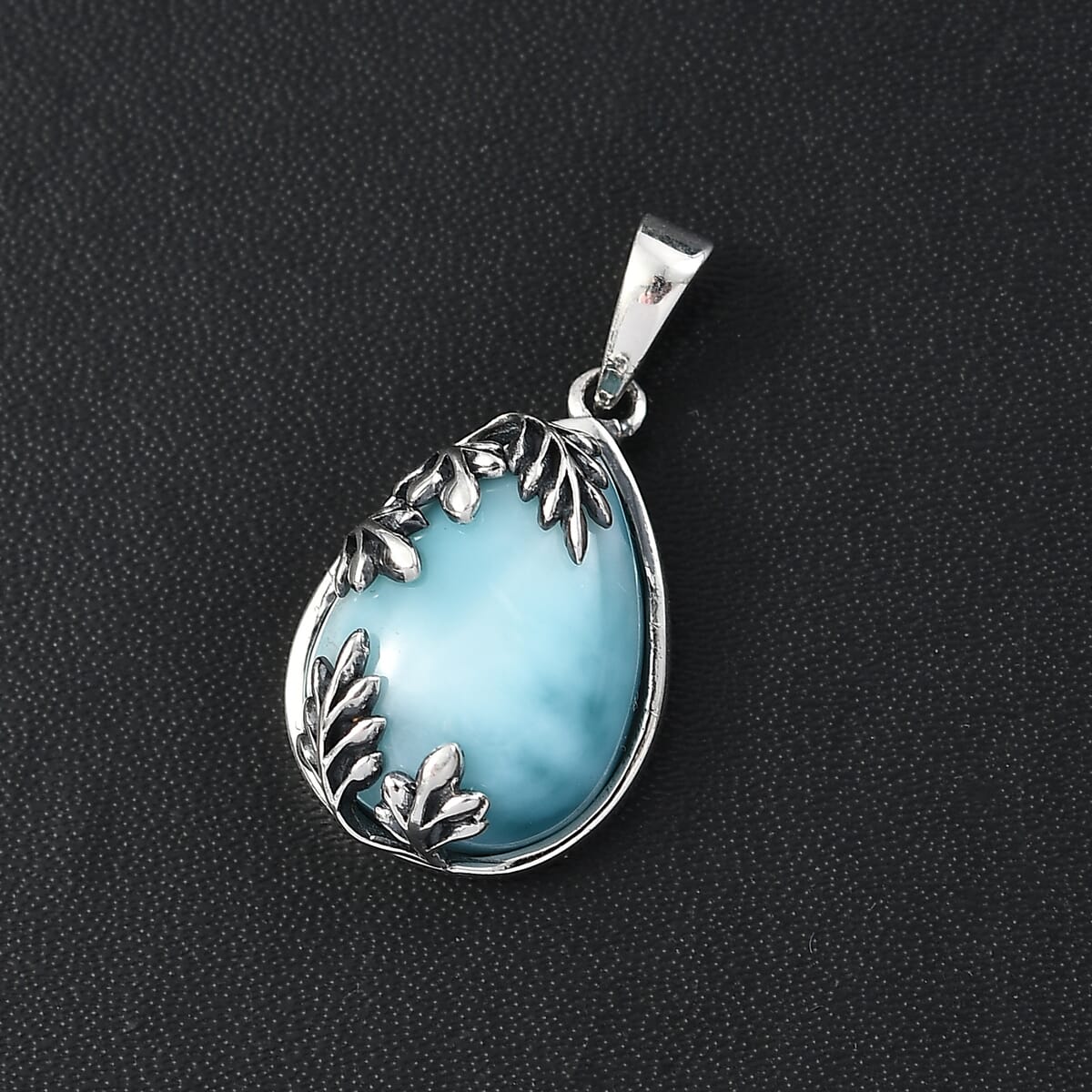 D'Joy Premium Larimar 11.10 ctw Flowing Swirl Pendant without Chain Sterling Silver image number 1