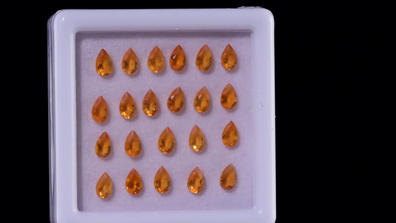 Fire Opal Assorted Box (Pear 5x3 mm) 3.00 ctw