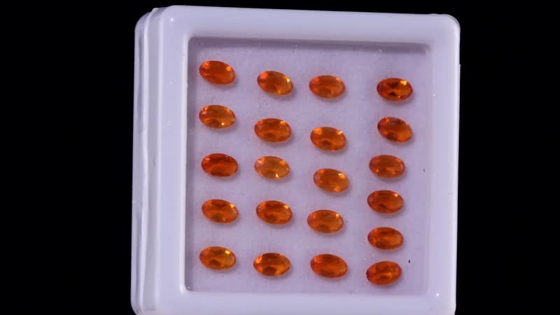 AA Fire Opal Assorted Box (Ovl 5x3 mm) 3.00 ctw