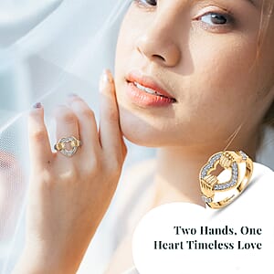 Luxuriant Lab Grown Diamond G-H SI 0.20 ctw Ring in 18K Vermeil Yellow Gold Over Sterling Silver (Size 10.0)