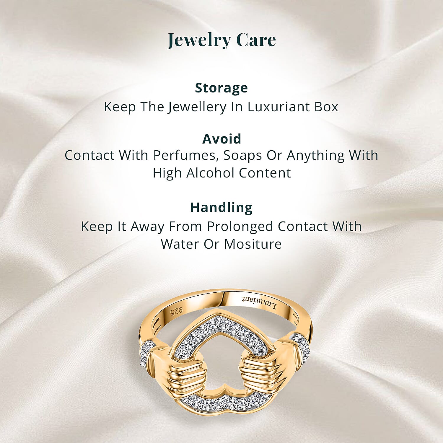 Luxuriant Lab Grown Diamond G-H SI 0.20 ctw Ring in 18K Vermeil Yellow Gold Over Sterling Silver (Size 10.0)