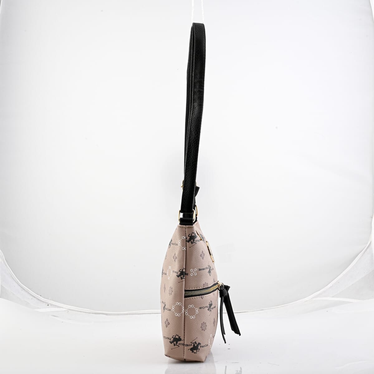 Beverly Hills Polo Club Beige & Black Multi Pattern Faux Leather Crossbody Bag image number 2